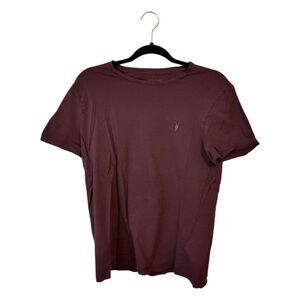 All Saints Burgundy Short Sleeve Tee Size M